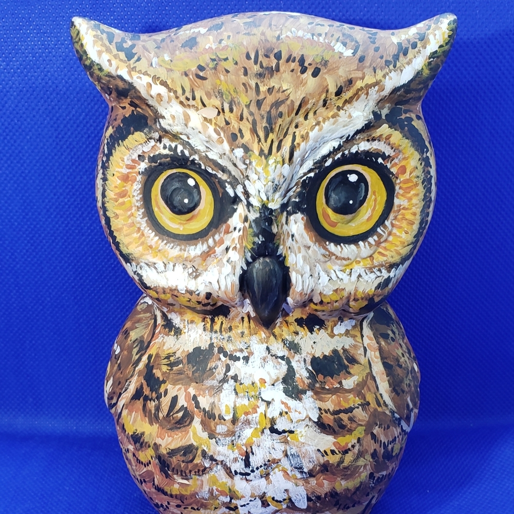 Handpainted Ceramic Owl Bank